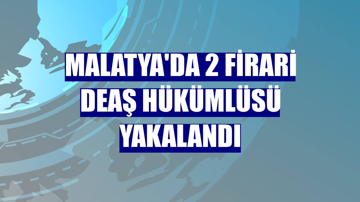 Malatya'da 2 firari DEAŞ hükümlüsü yakalandı