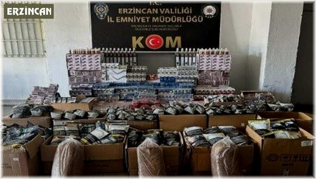 Erzincan'da 1 milyon 250 bin TL değerinde kaçak ürünler ele geçirildi