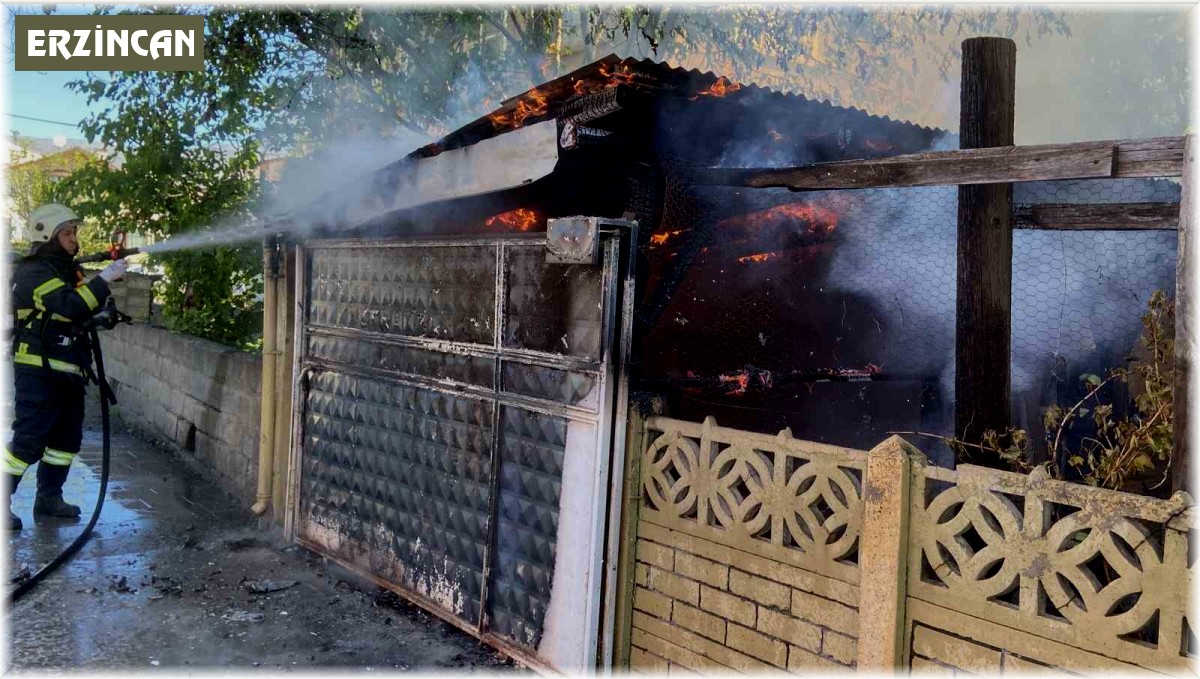 Erzincan'da garajda çıkan yangın korkuttu