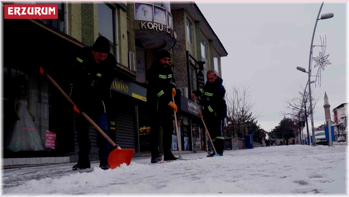 Erzurum da soğuk hava ve kar etkili oluyor Erzurum Haberleri