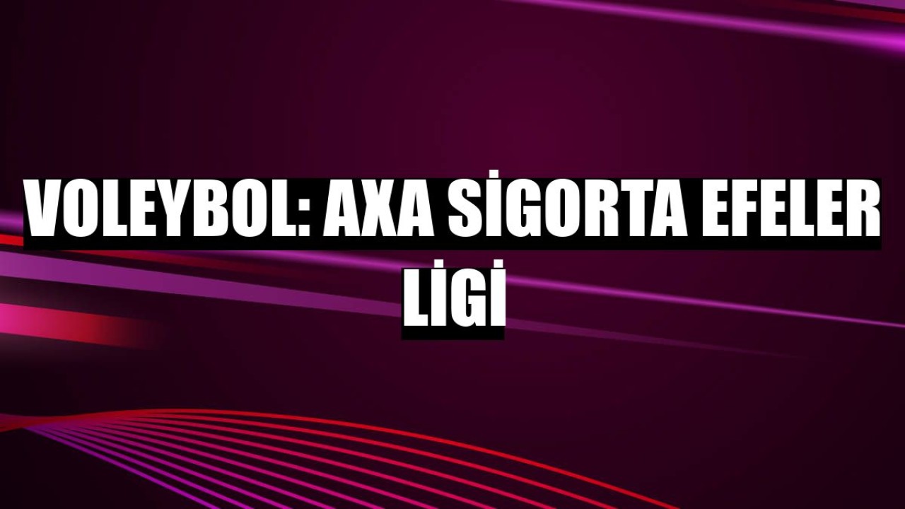 Voleybol: AXA Sigorta Efeler Ligi