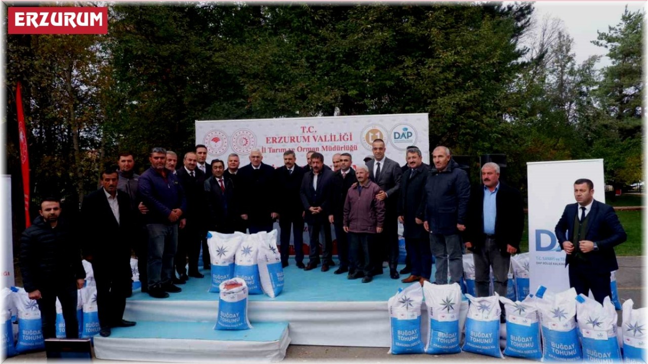 Erzurum'da DAP desteğiyle 935 ton buğday tohumu dağıtıldı