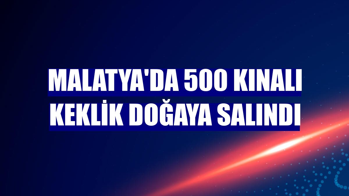 Malatya'da 500 kınalı keklik doğaya salındı