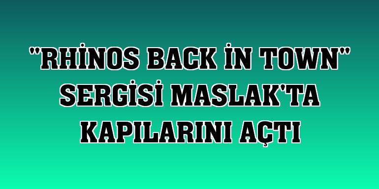 'Rhinos Back in Town' sergisi Maslak'ta kapılarını açtı