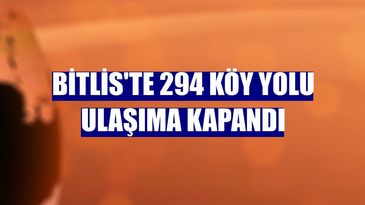 Bitlis'te 294 köy yolu ulaşıma kapandı