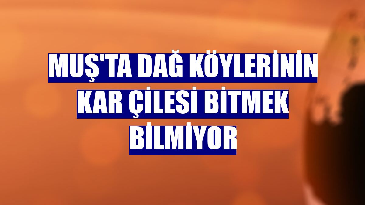 Muş'ta dağ köylerinin kar çilesi bitmek bilmiyor