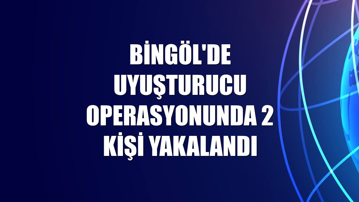 Bingöl'de uyuşturucu operasyonunda 2 kişi yakalandı