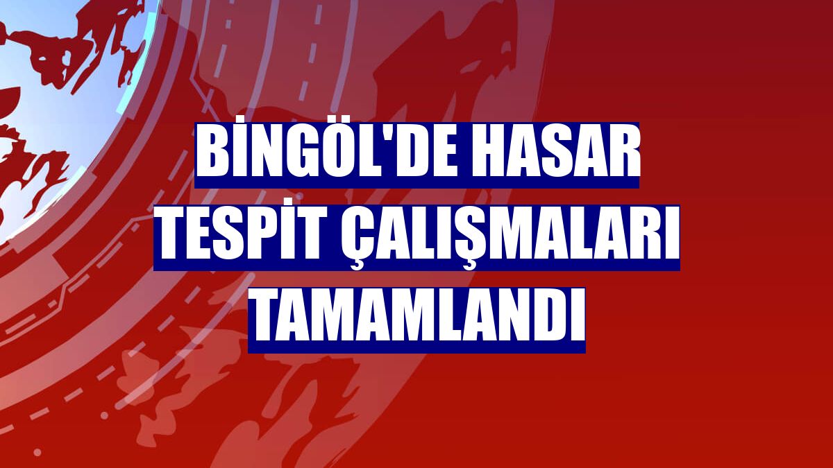 Bingöl'de hasar tespit çalışmaları tamamlandı