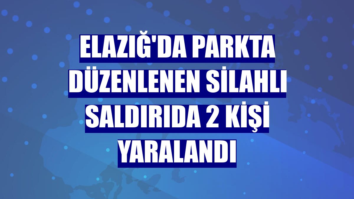 Elazığ'da parkta düzenlenen silahlı saldırıda 2 kişi yaralandı