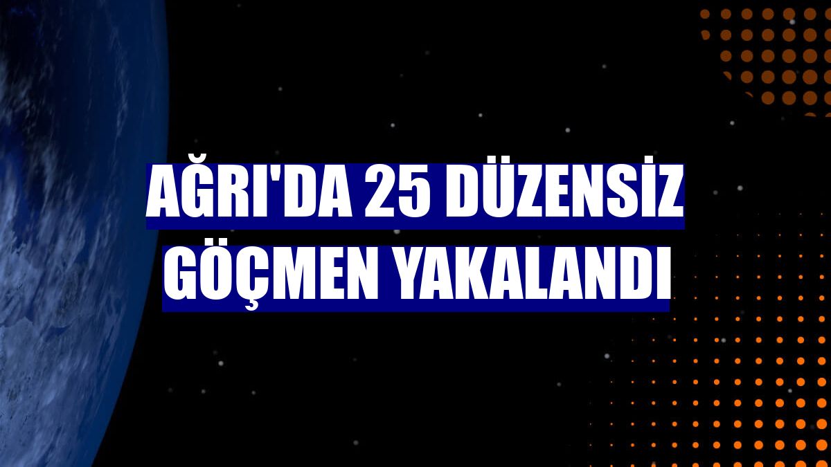 Ağrı'da 25 düzensiz göçmen yakalandı