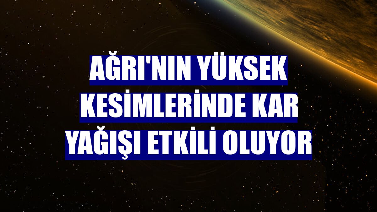 Ağrı'nın yüksek kesimlerinde kar yağışı etkili oluyor