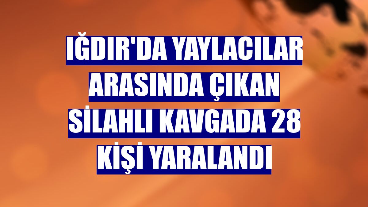 Iğdır'da yaylacılar arasında çıkan silahlı kavgada 28 kişi yaralandı