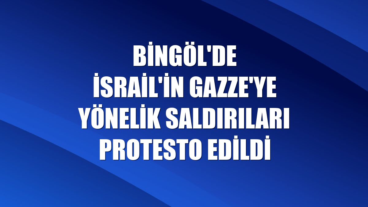 Bingöl'de İsrail'in Gazze'ye yönelik saldırıları protesto edildi