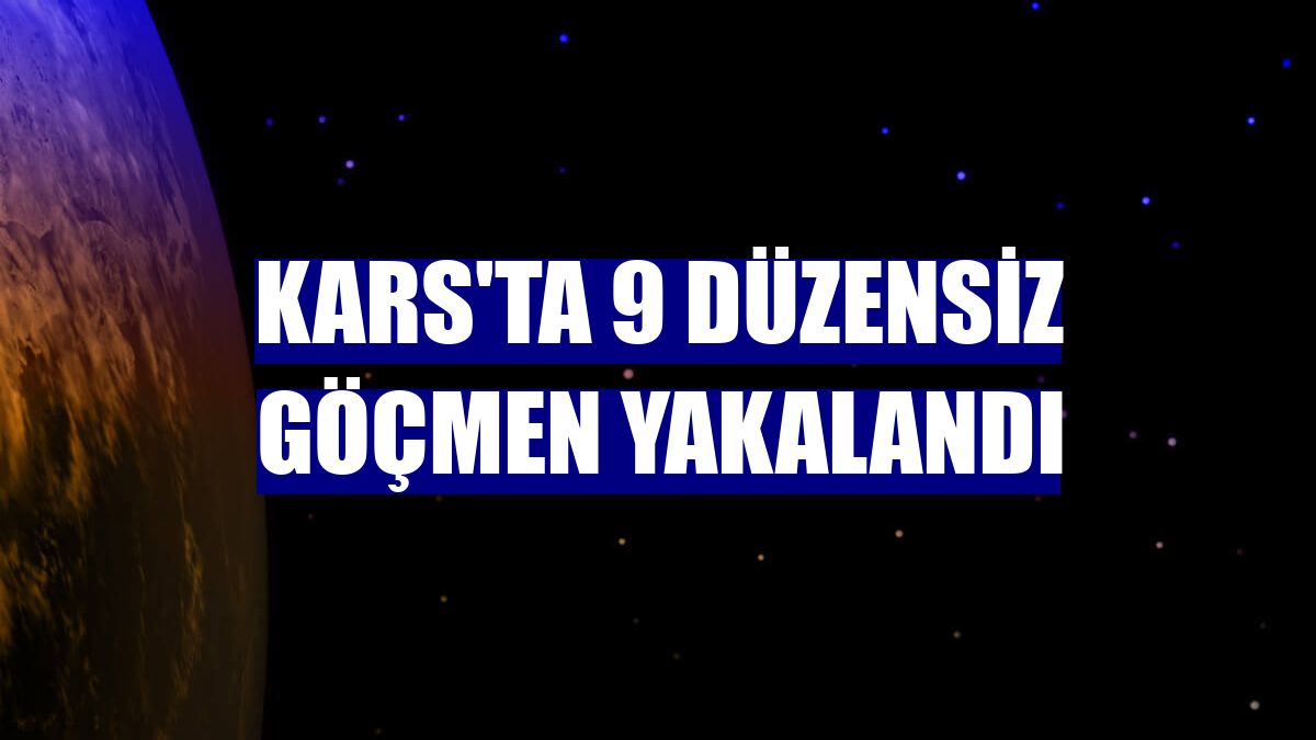 Kars'ta 9 düzensiz göçmen yakalandı