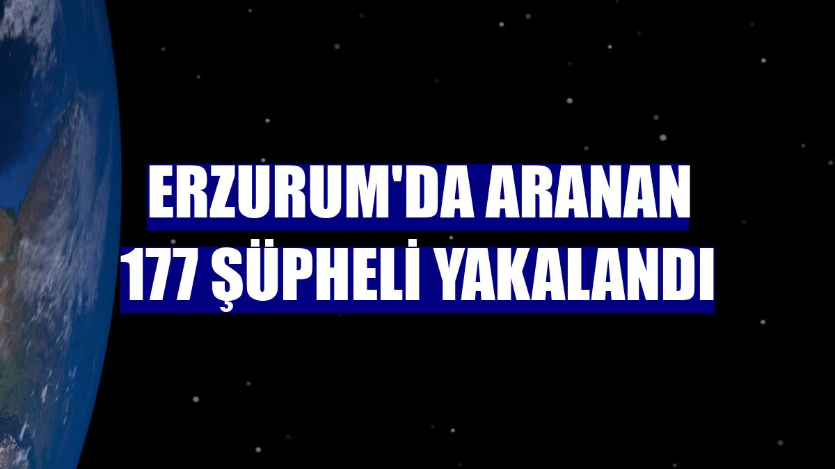 Erzurum'da aranan 177 şüpheli yakalandı