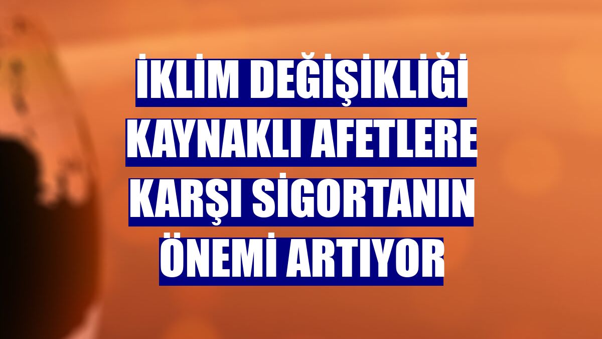 İklim değişikliği kaynaklı afetlere karşı sigortanın önemi artıyor