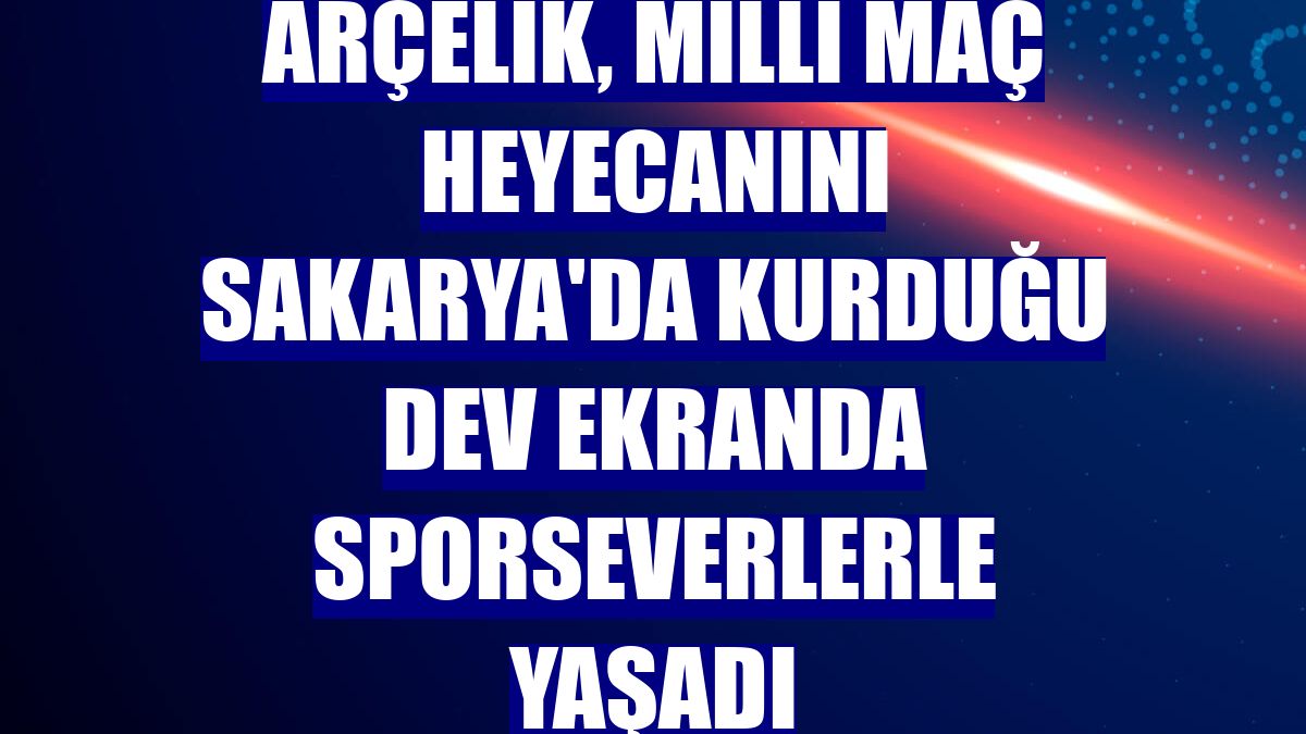 Arçelik, milli maç heyecanını Sakarya'da kurduğu dev ekranda sporseverlerle yaşadı