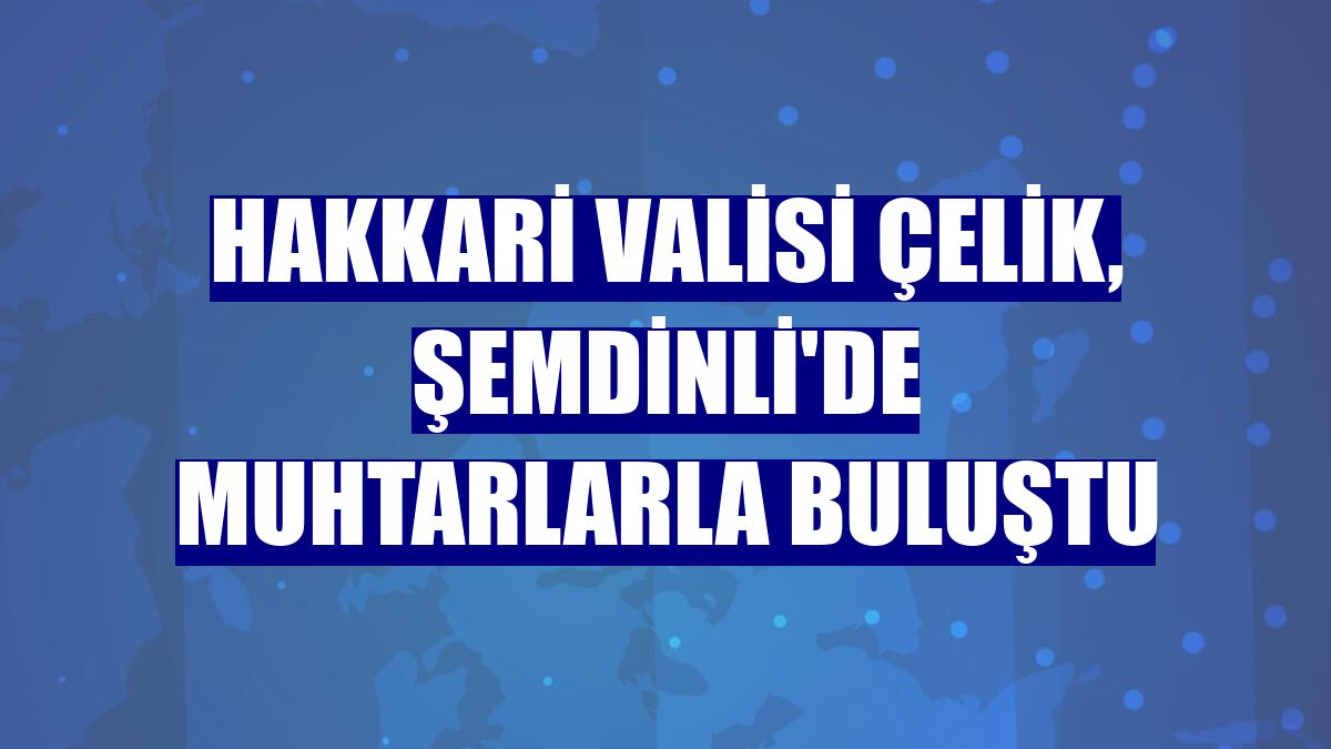 Hakkari Valisi Çelik, Şemdinli'de muhtarlarla buluştu