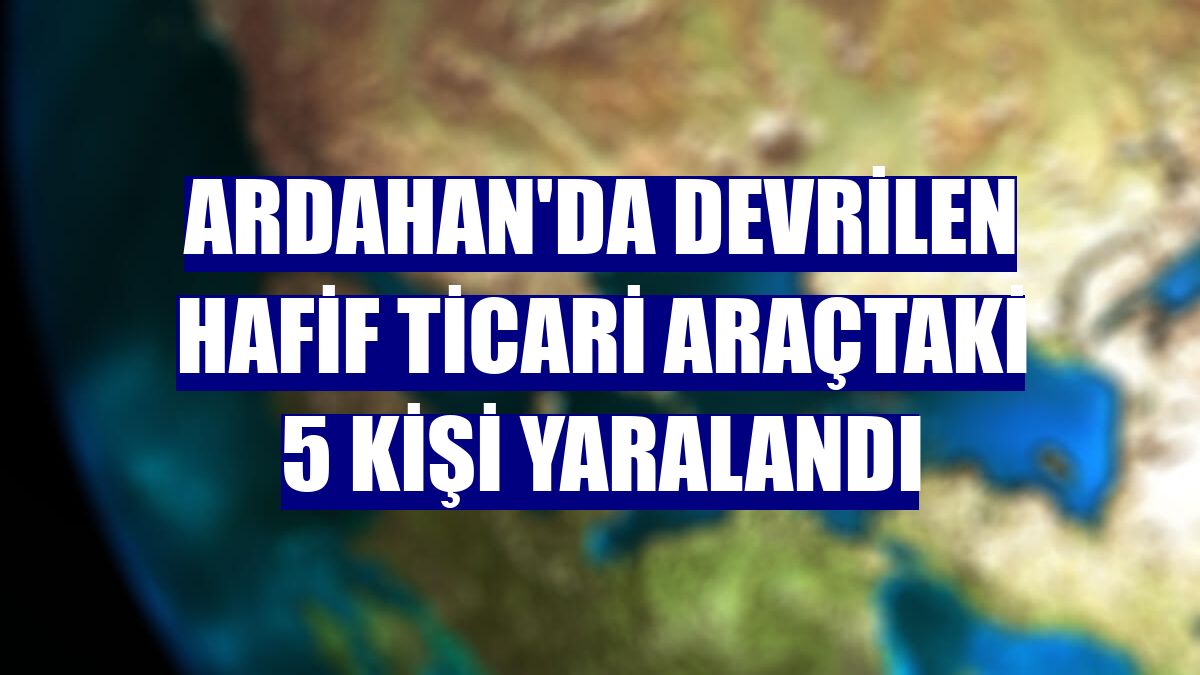 Ardahan'da devrilen hafif ticari araçtaki 5 kişi yaralandı