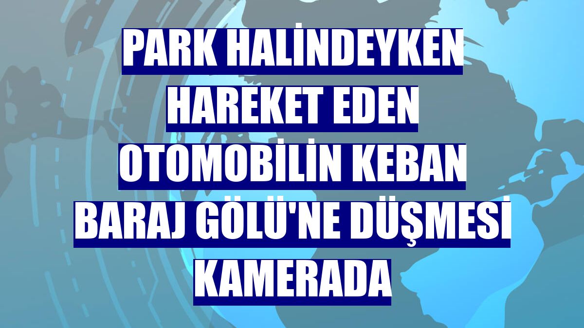 Park halindeyken hareket eden otomobilin Keban Baraj Gölü'ne düşmesi kamerada