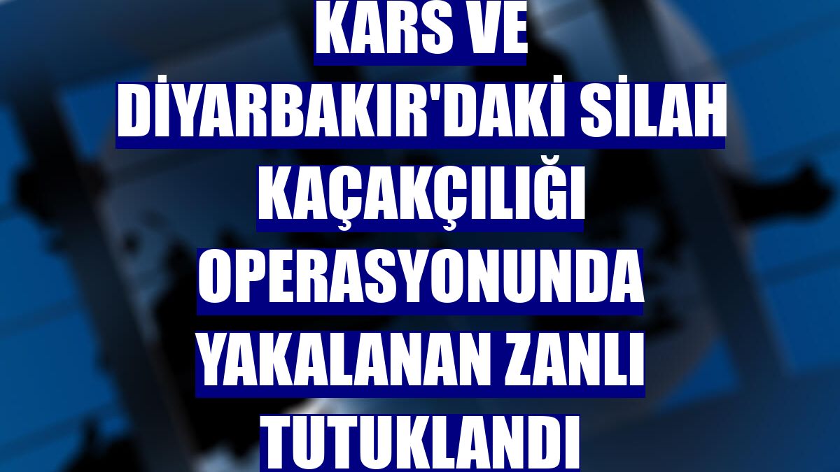 Kars ve Diyarbakır'daki silah kaçakçılığı operasyonunda yakalanan zanlı tutuklandı