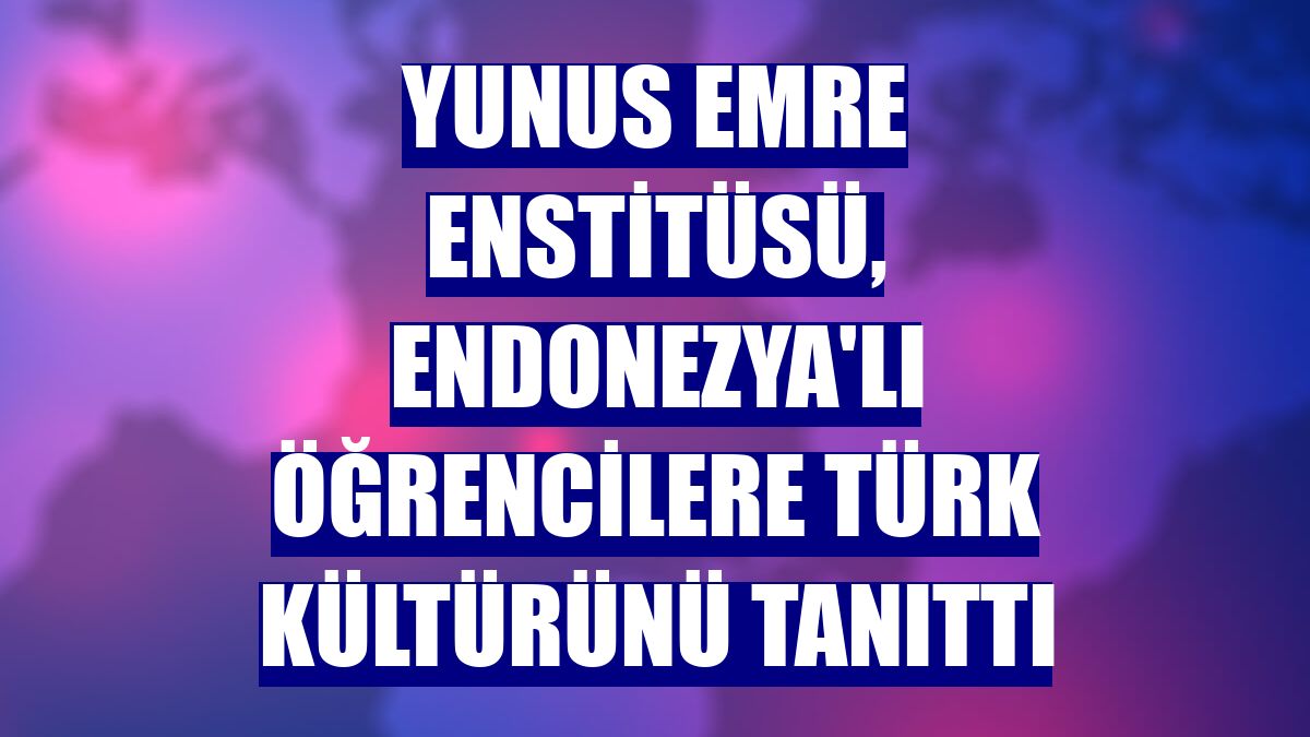 Yunus Emre Enstitüsü, Endonezya'lı öğrencilere Türk kültürünü tanıttı