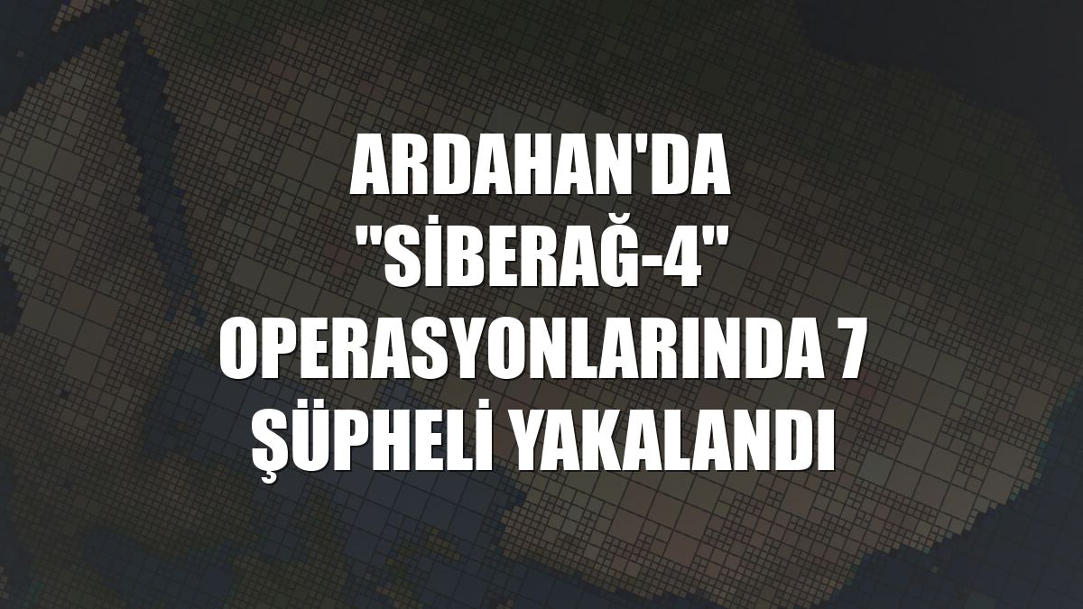 Ardahan'da "Siberağ-4" operasyonlarında 7 şüpheli yakalandı