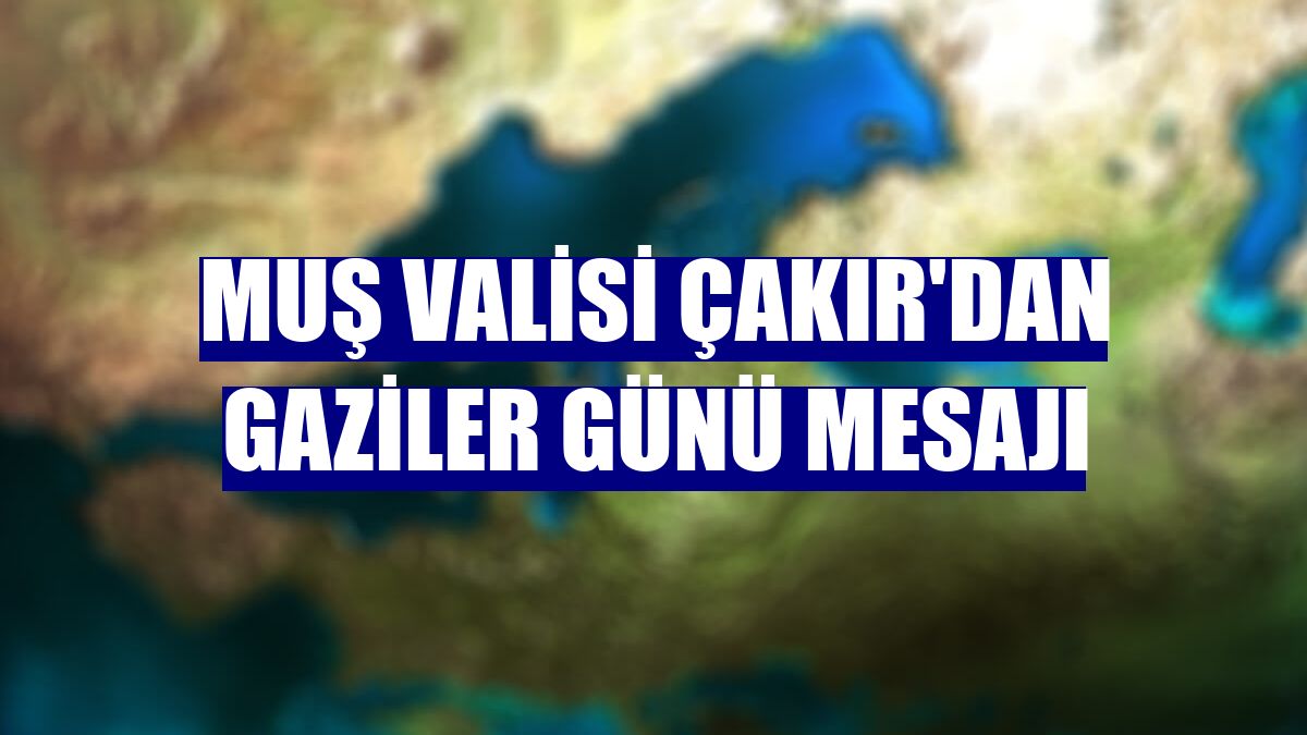 Muş Valisi Çakır'dan Gaziler Günü mesajı