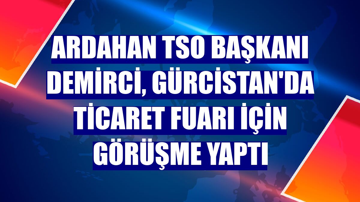 Ardahan TSO Başkanı Demirci, Gürcistan'da ticaret fuarı için görüşme yaptı