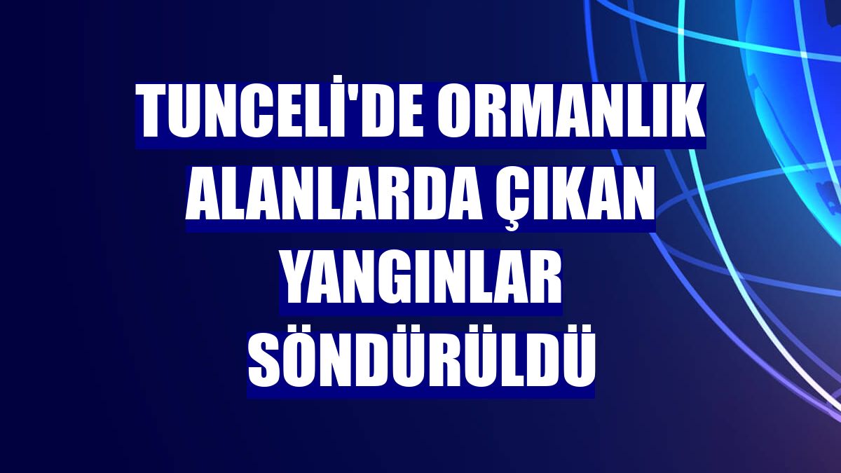 Tunceli'de ormanlık alanlarda çıkan yangınlar söndürüldü