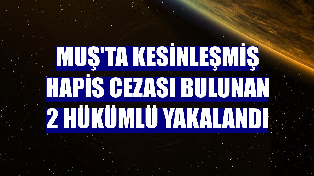 Muş'ta kesinleşmiş hapis cezası bulunan 2 hükümlü yakalandı