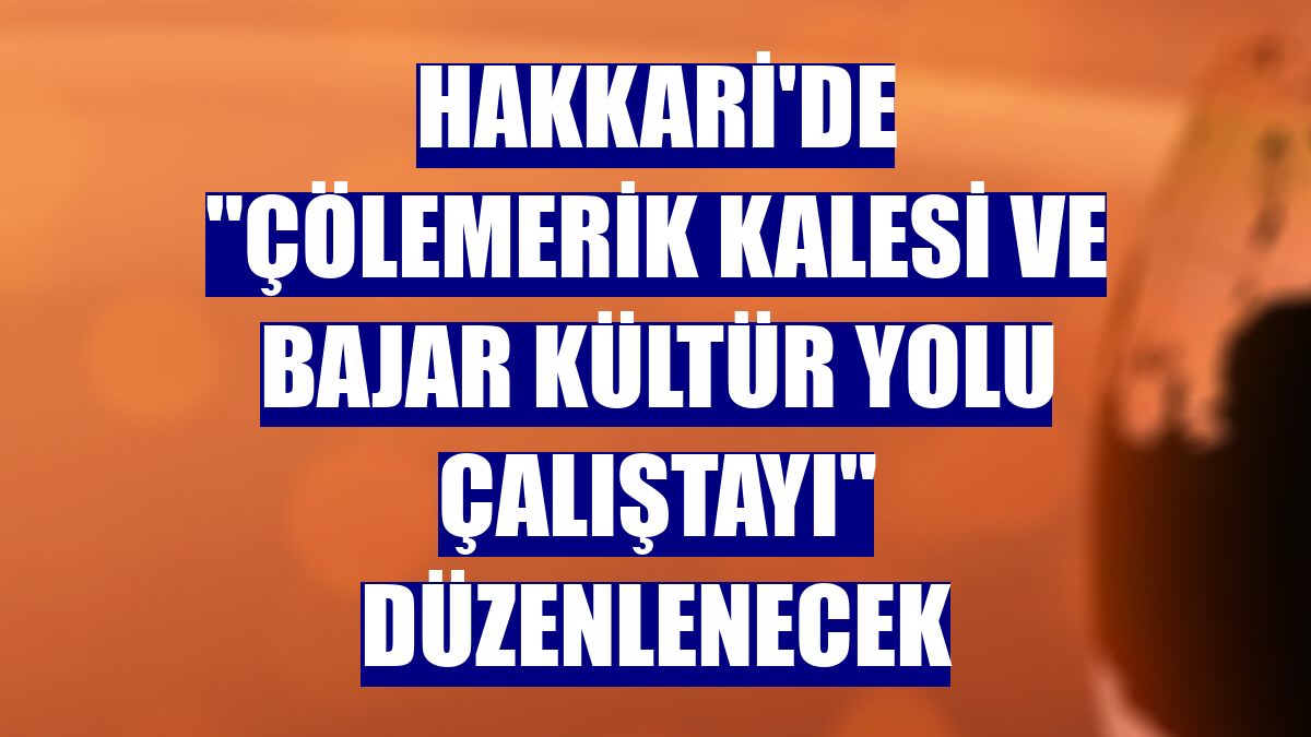 Hakkari'de 'Çölemerik Kalesi ve Bajar Kültür Yolu Çalıştayı' düzenlenecek