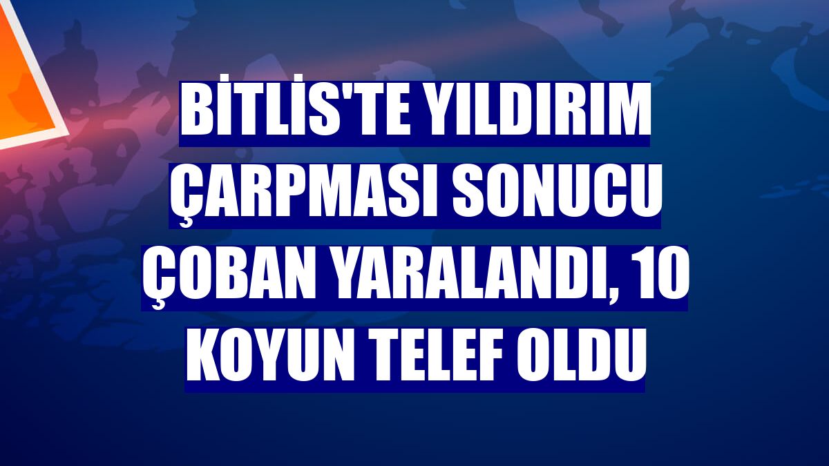 Bitlis'te yıldırım çarpması sonucu çoban yaralandı, 10 koyun telef oldu