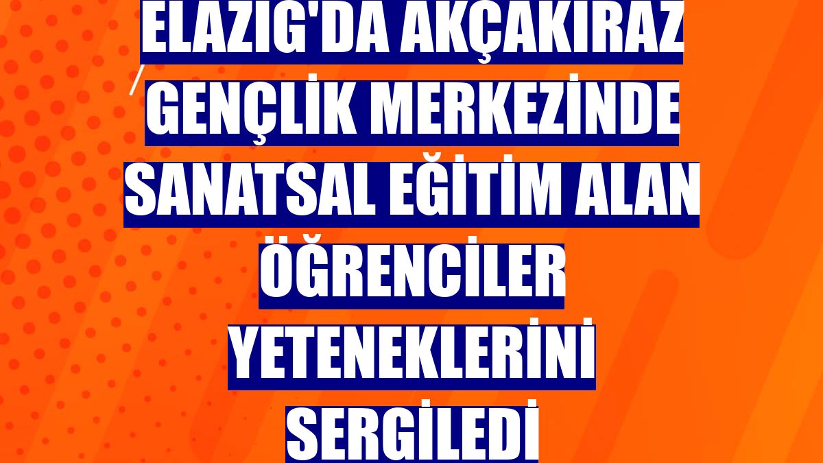 Elazığ'da Akçakiraz Gençlik Merkezinde sanatsal eğitim alan öğrenciler yeteneklerini sergiledi