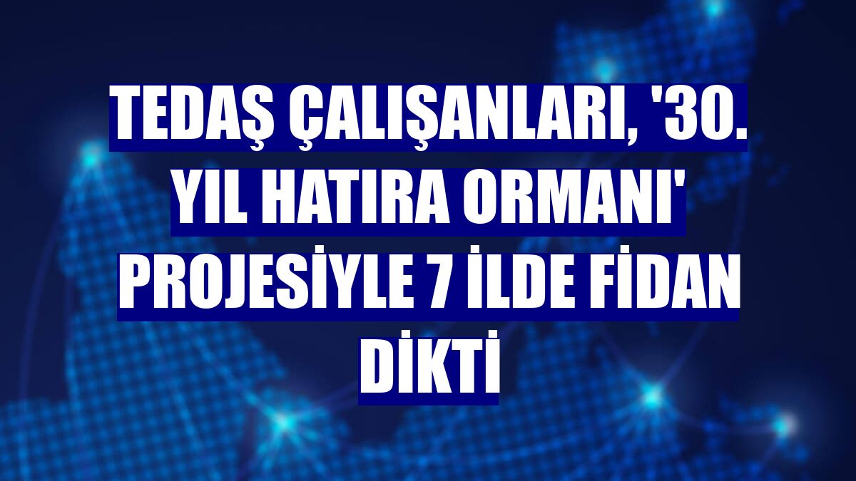 TEDAŞ çalışanları, '30. Yıl Hatıra Ormanı' projesiyle 7 ilde fidan dikti