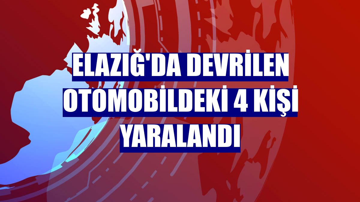 Elazığ'da devrilen otomobildeki 4 kişi yaralandı