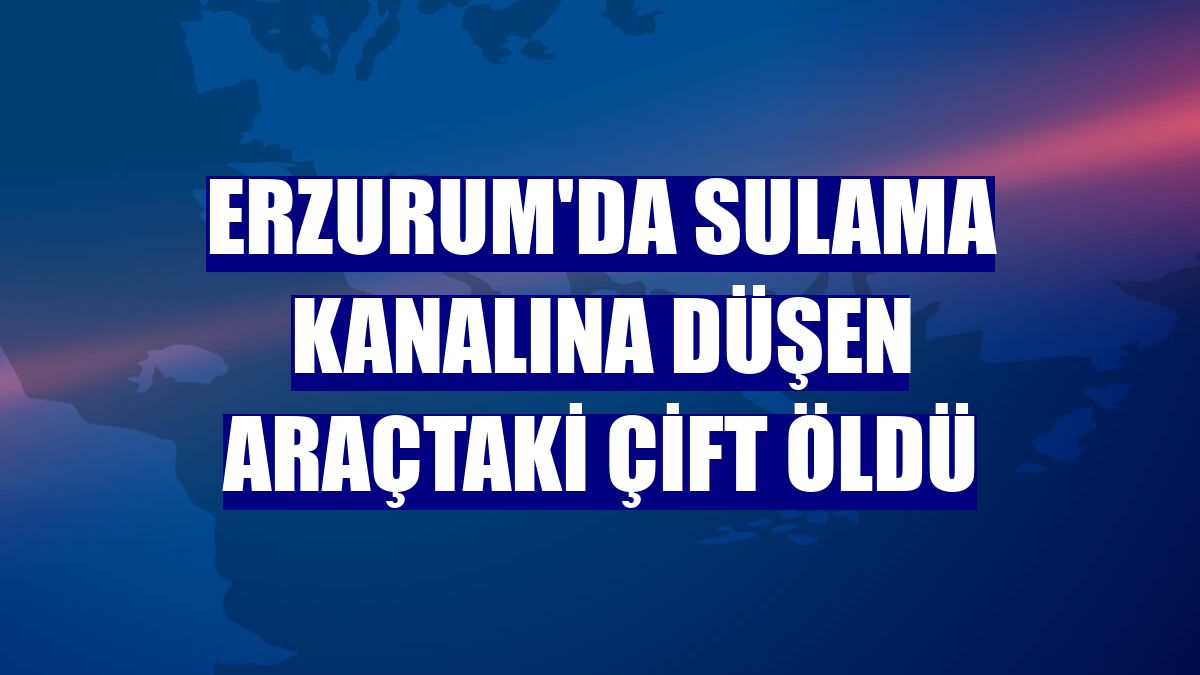 Erzurum'da sulama kanalına düşen araçtaki çift öldü