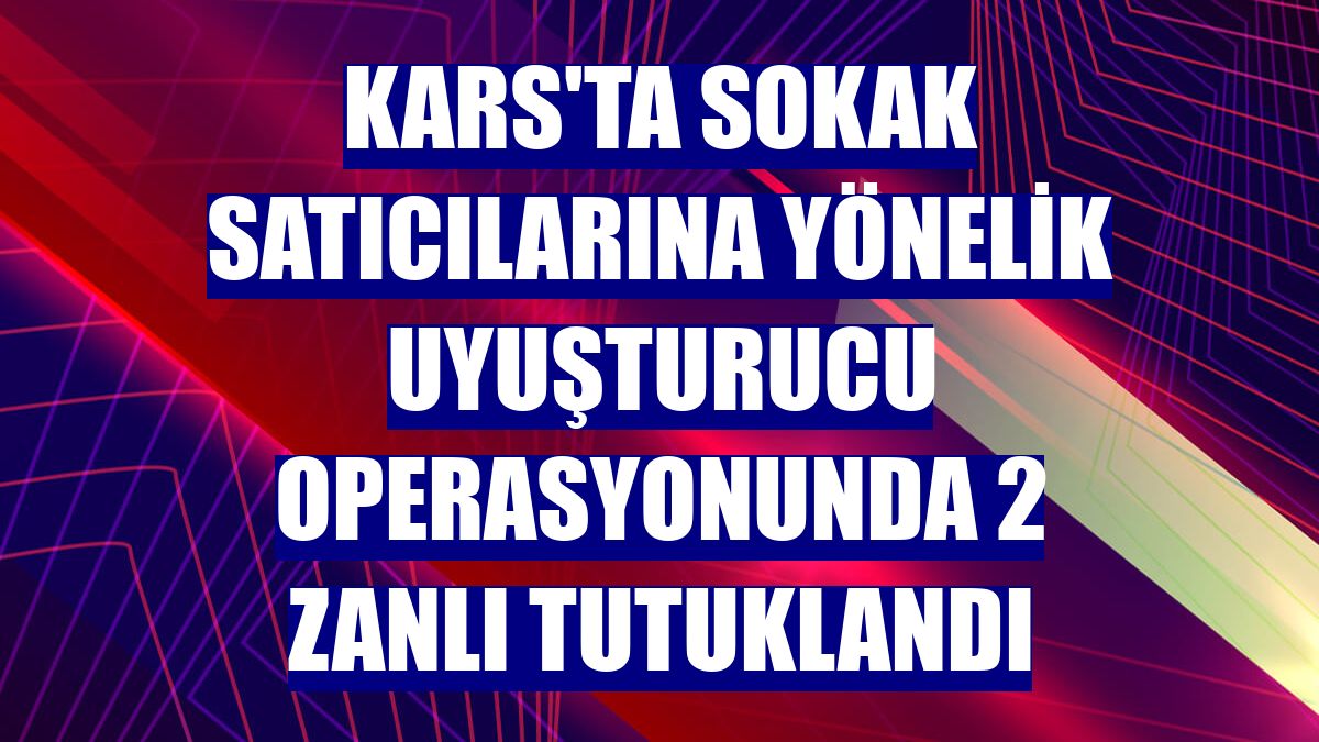 Kars'ta sokak satıcılarına yönelik uyuşturucu operasyonunda 2 zanlı tutuklandı