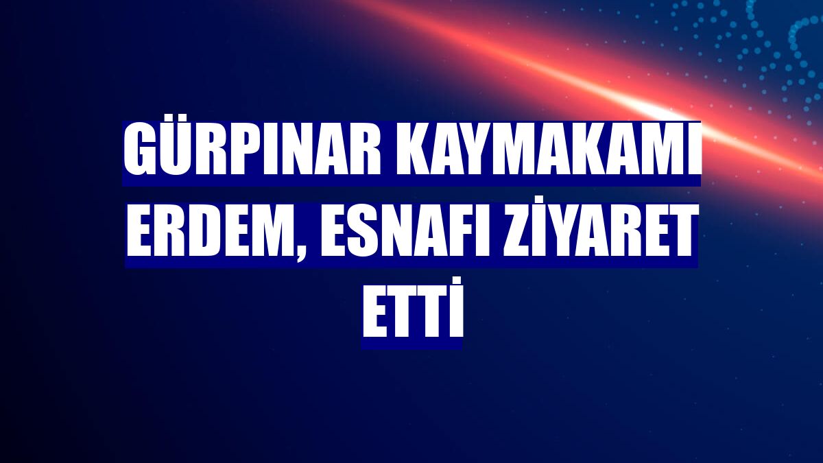 Gürpınar Kaymakamı Erdem, esnafı ziyaret etti