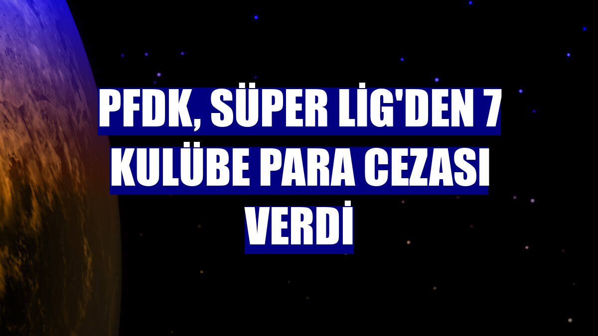 PFDK, Süper Lig'den 7 kulübe para cezası verdi