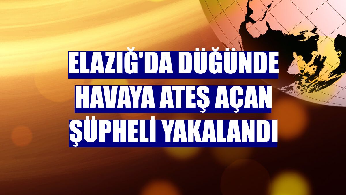 Elazığ'da düğünde havaya ateş açan şüpheli yakalandı