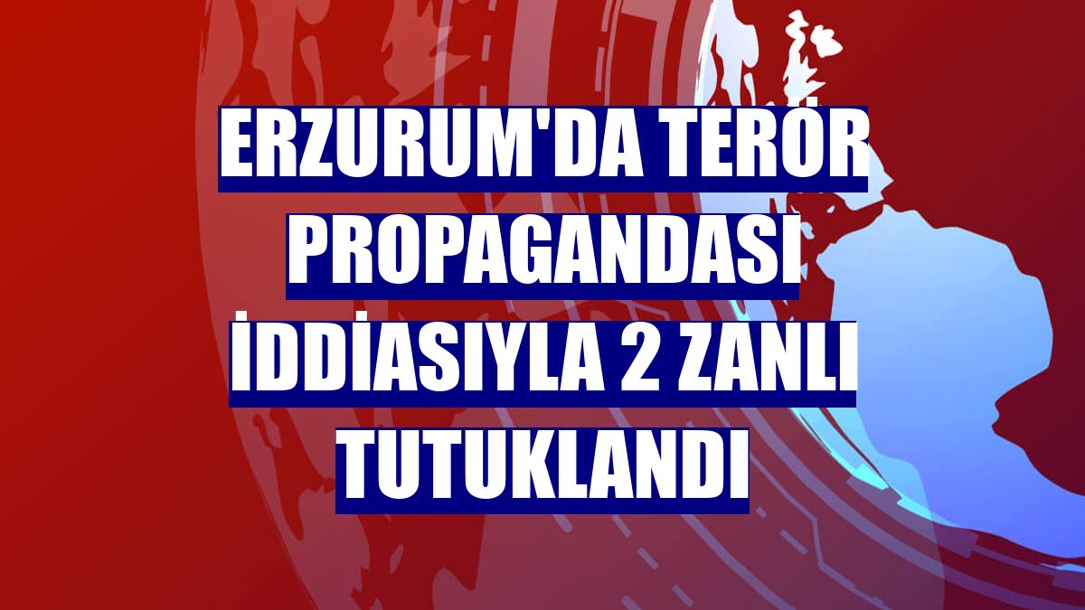 Erzurum'da terör propagandası iddiasıyla 2 zanlı tutuklandı