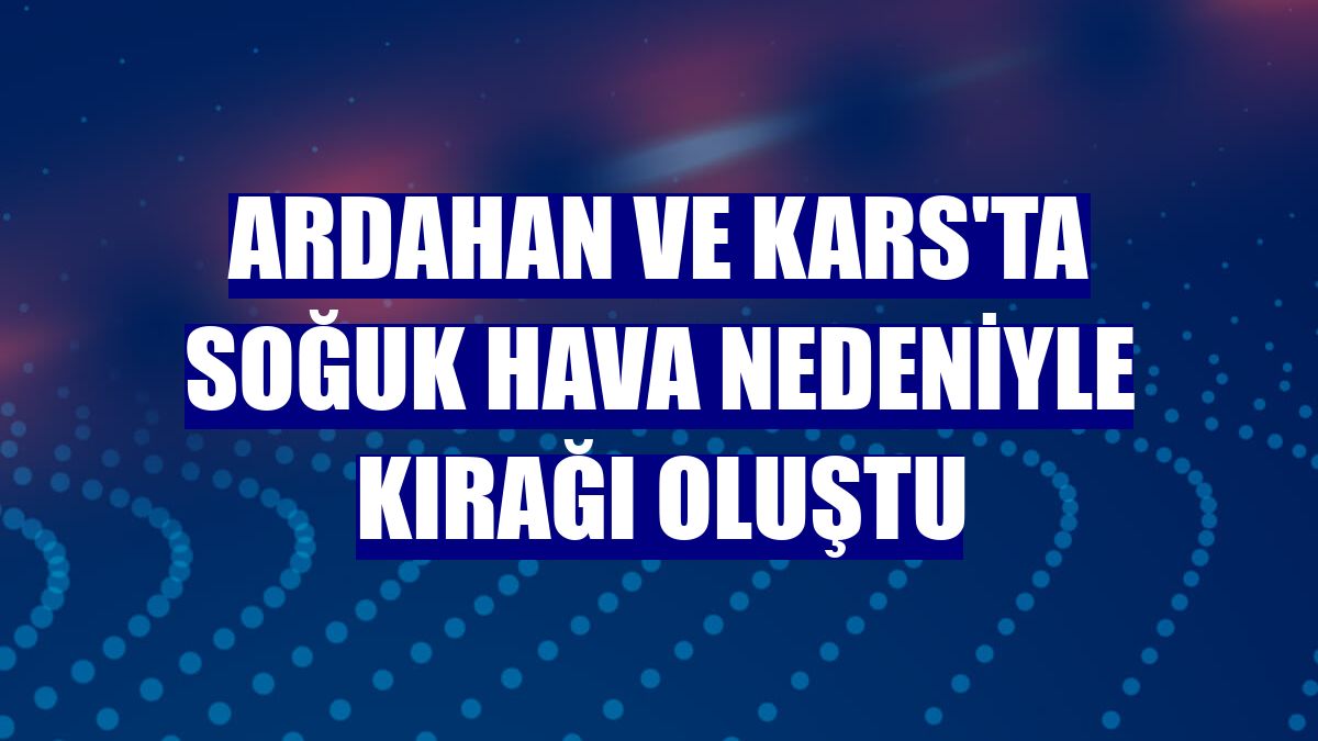 Ardahan ve Kars'ta soğuk hava nedeniyle kırağı oluştu