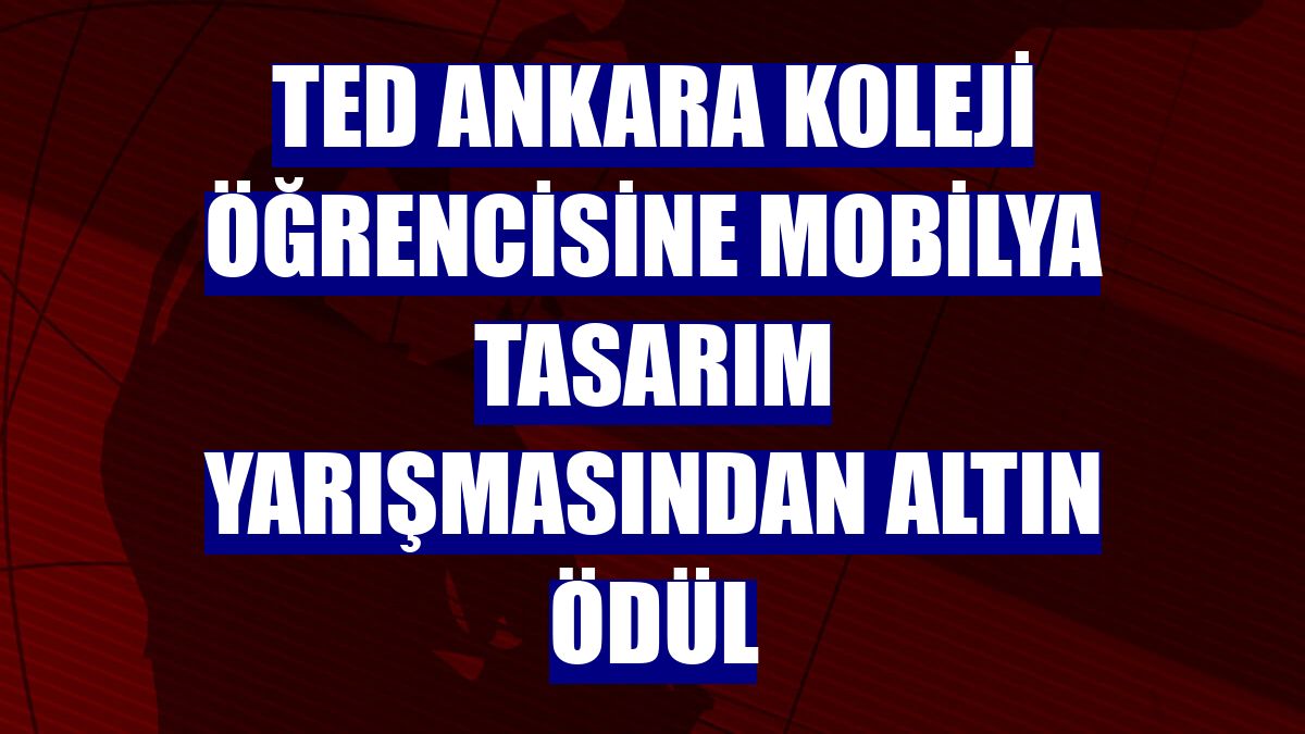 TED Ankara Koleji öğrencisine mobilya tasarım yarışmasından altın ödül