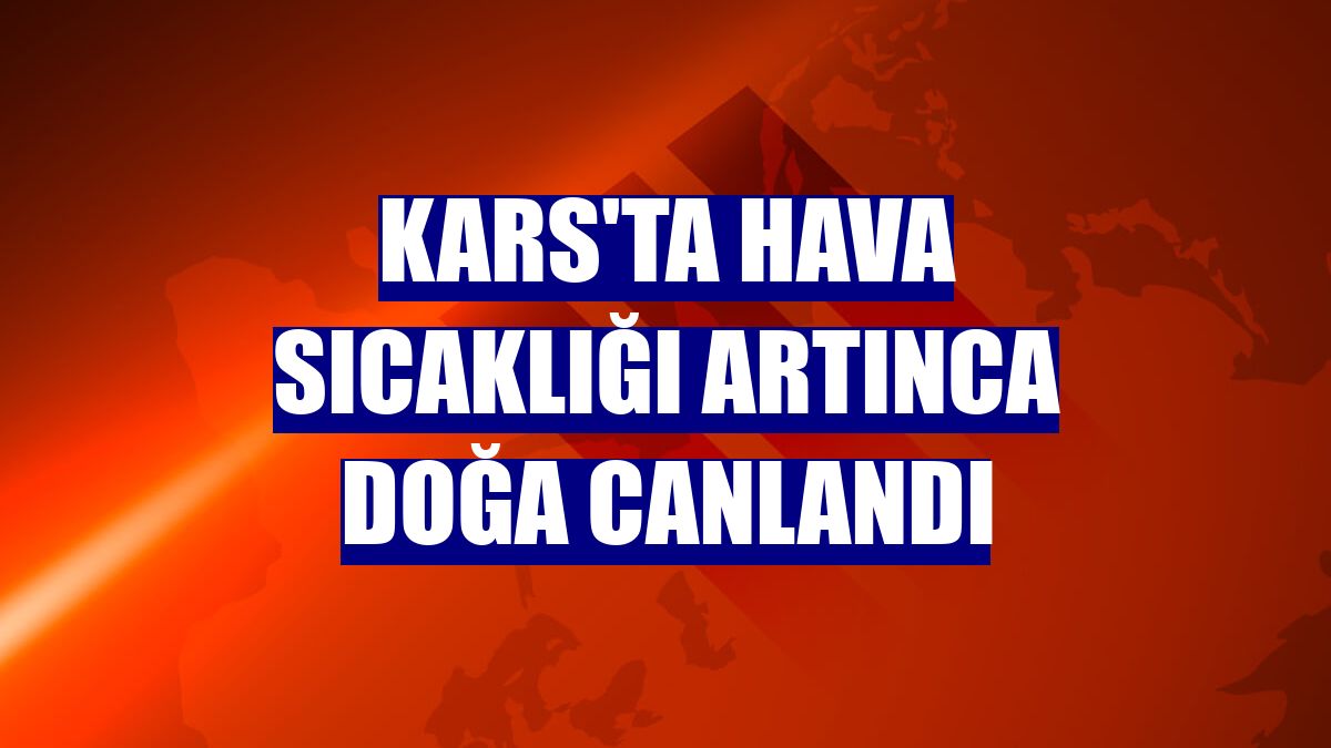 Kars'ta hava sıcaklığı artınca doğa canlandı