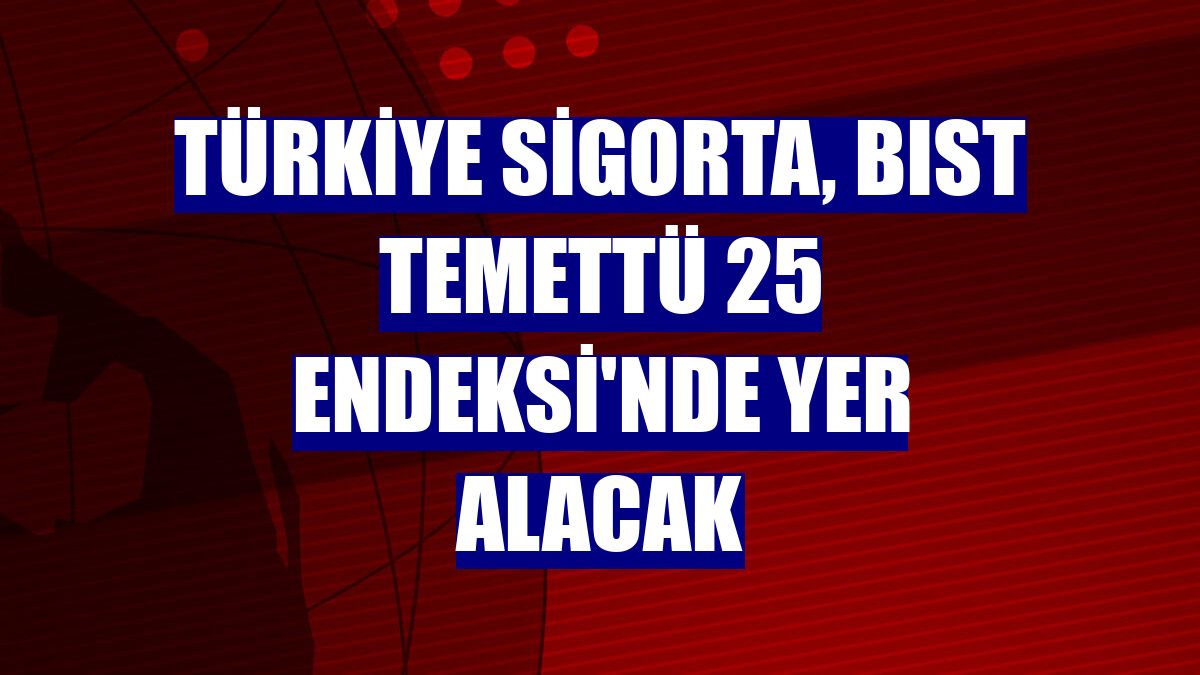 Türkiye Sigorta, BIST Temettü 25 Endeksi'nde yer alacak