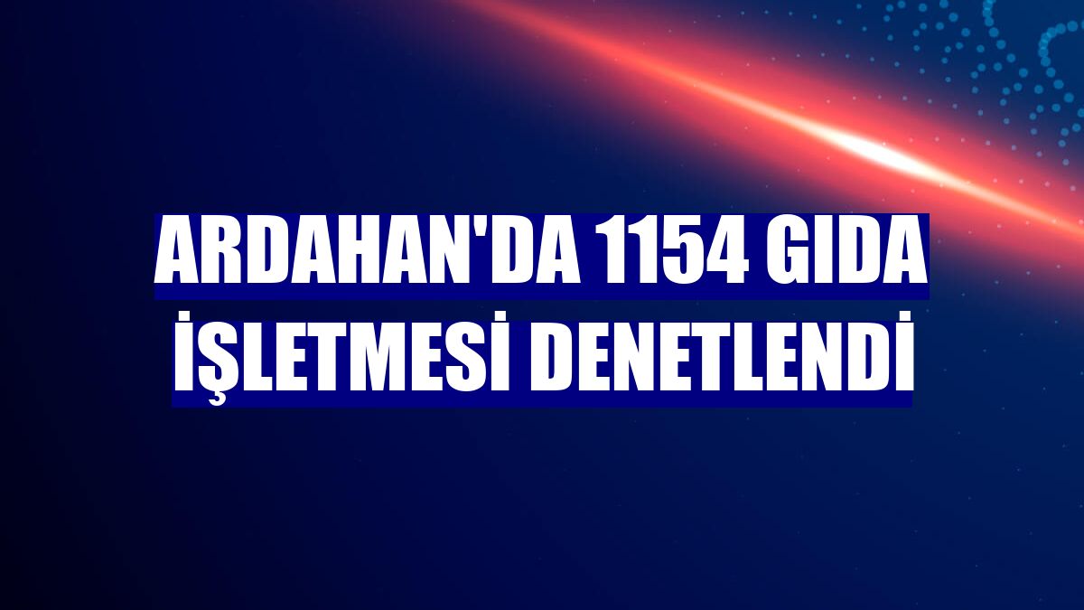 Ardahan'da 1154 gıda işletmesi denetlendi