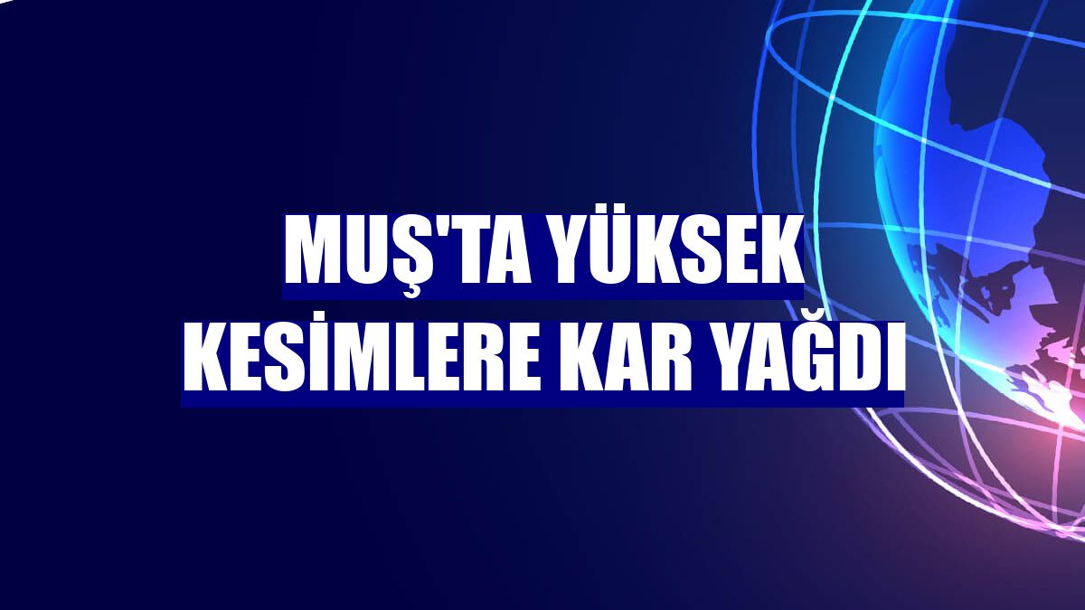 Muş'ta yüksek kesimlere kar yağdı