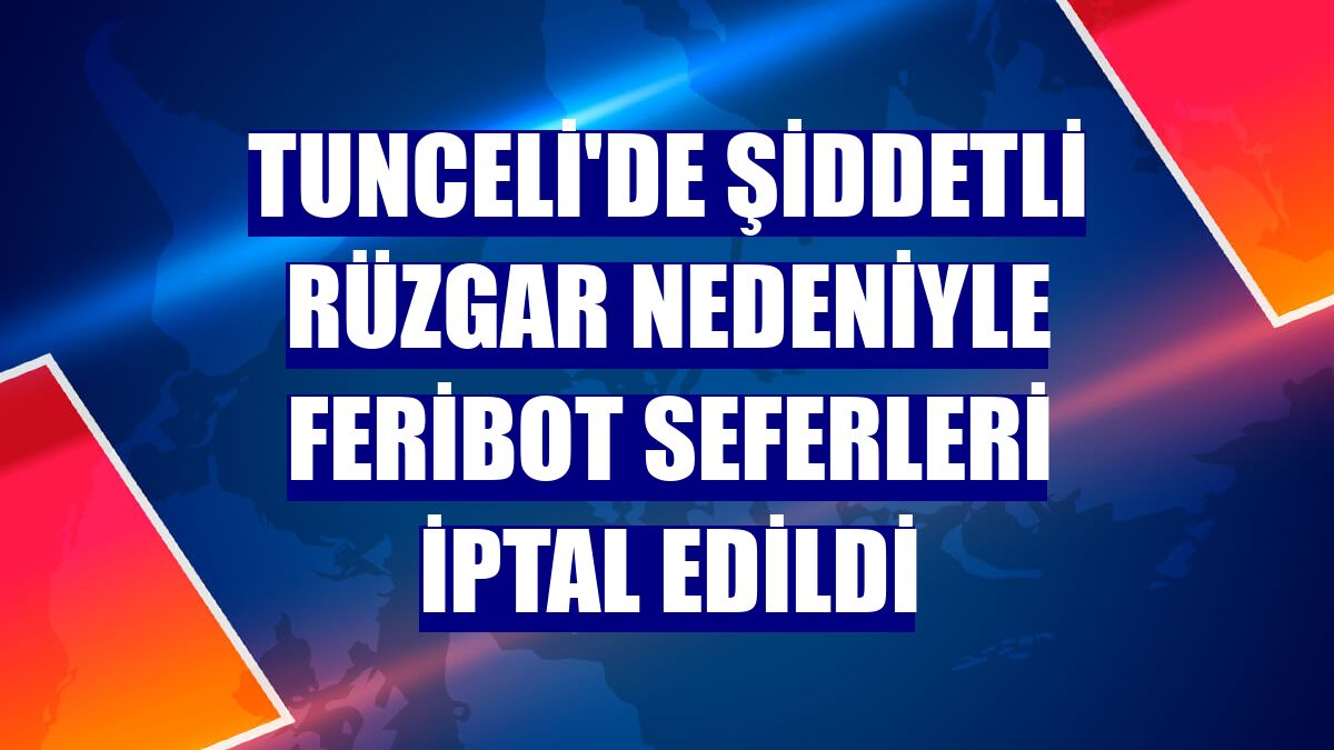 Tunceli'de şiddetli rüzgar nedeniyle feribot seferleri iptal edildi