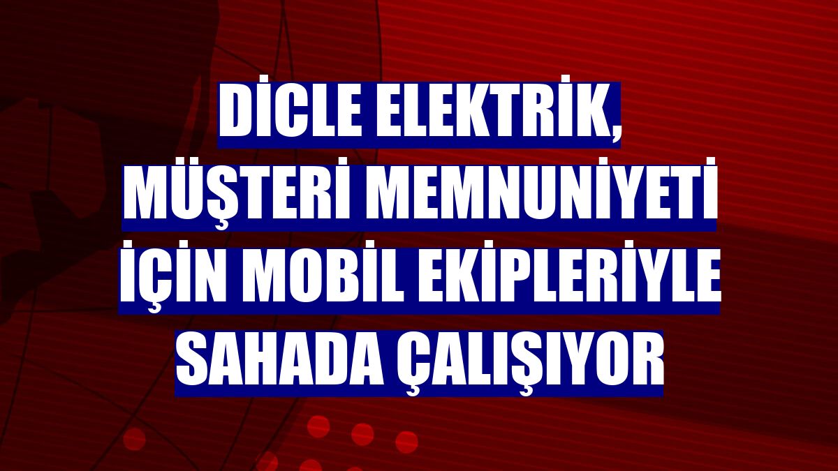 Dicle Elektrik, müşteri memnuniyeti için mobil ekipleriyle sahada çalışıyor